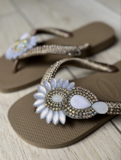 Havaiana Beige con Blanco
