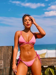 LACINHO ARGOLA ROSA CHICLETE C/ PINK