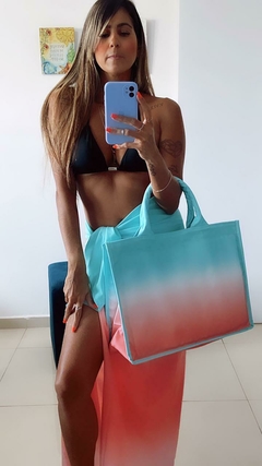 BOLSA DEGRADÊ TIFFANY COM CORAL - comprar online