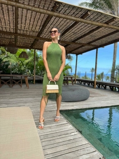 VESTIDO MACRAMÊ VERDE OLIVA