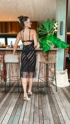 VESTIDO MACRAMÊ PRETO - Sal da Alma Biquínis
