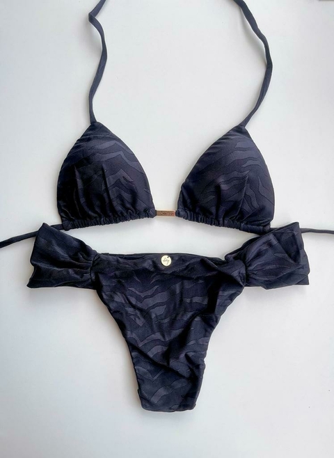 BORBOLETA COMFORT TOP CORTININHA PRETO TIGRADO