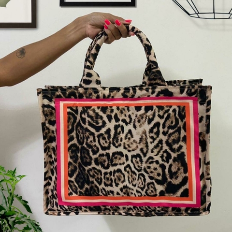 BOLSA ONÇA COM PINK