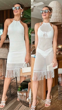 VESTIDO MACRAMÊ OFF WHITE - Sal da Alma Biquínis