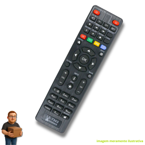CONTROLE REMOTO CONVERSOR DIGITAL VIVENSIS LE-7343