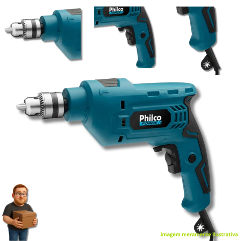 FURADEIRA PFU01 10mm 650W 5 VELOCIDADE 220V - PHILCO FORCE