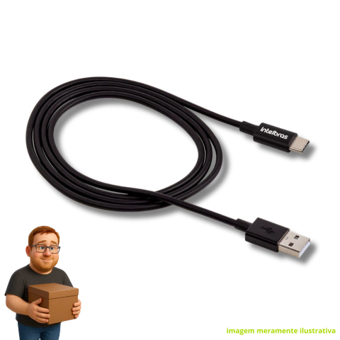 CABO USB-C 1,2M PVC PRETO EUAC 12PP - INTELBRAS
