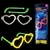 gafas fluorescentes luminosas con forma de corazón