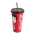 Copo com Canudo Coca Cola Vermelho 700 ml - Plasutil na internet