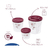 Kit Potes Mantimentos 3 peças para Cozinha - Lelyn Utilidades