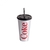 Copo com Canudo Coca Cola Prata 700 ml - Plasutil - comprar online