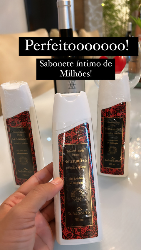 SENSUALIZE SABONETE LÍQUIDO ÍNTIMO COM ÁCIDO LÁTICO 200ML