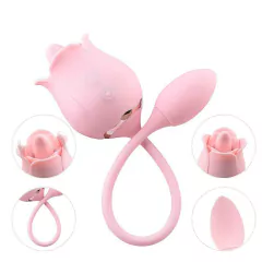 Vibrador de Ponto G e Clitóris - Formato de Rosa - Blossoms - amornapontadalingua