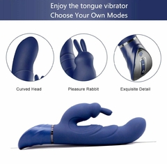 Vibrador Rabbit com 10 modos de Vibração Recarregável
