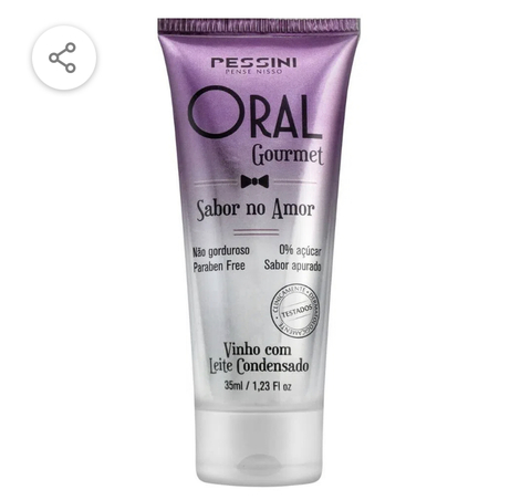 ORAL GOURMET GEL BEIJÁVEL QUE ESQUENTA DE VINHO C/ LEITE CONDENSADO 35ML/45G PESSINI