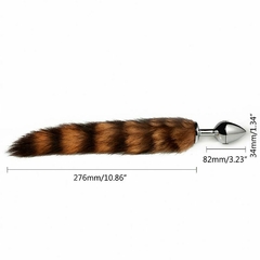 Plug Anal Rabo de Raposa - Marrom 28 cm Tamanho M -