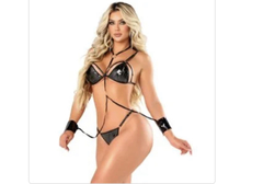 CONJUNTO DOMINATRIX EM CIRRÊ COM ALGEMAS TALLYTA - comprar online