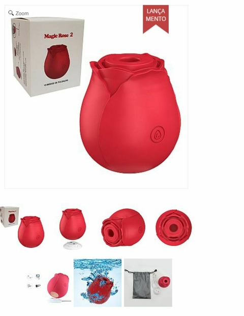 Vibrador de Clitóris em Formato de Rosa