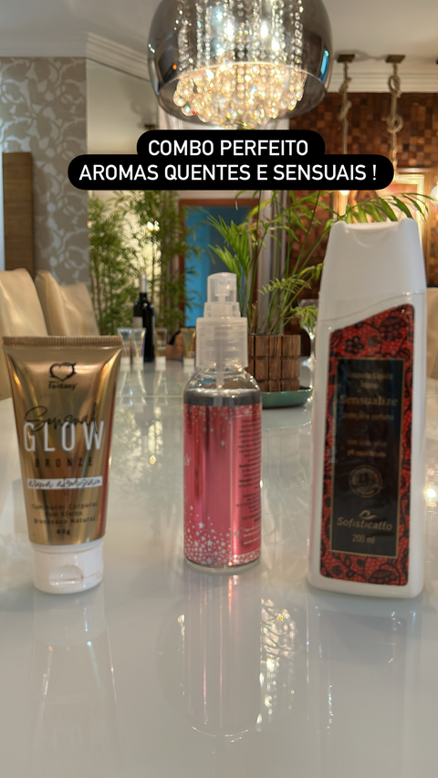 Perfume para Cabelo + Glow Corporal + Sabonte Intimo!