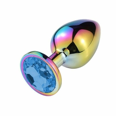 Plug Anal de Aço com Pedra de Cristal - Tamanho M na internet
