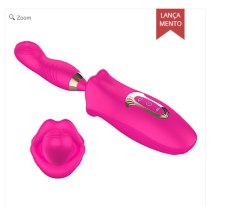 Vibrador de Pulsação Formato de Boca com dedilhar