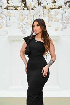 Vestido midi nula manga
