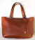 Cartera de cuero vacuno para mujer. Modelo Tote bag. Color Cognac