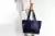 Cartera de cuero vacuno para mujer. Modelo Tote bag. Color medianoche