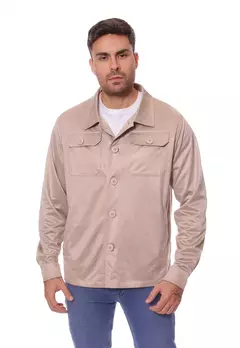 Camisa Masculina Suede Manga Longa