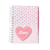 Caderno A5 Love rosa - comprar online