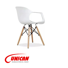 SILLON EAMES RIOS UNICAN PLASTICO BASE CAÑO Y MADERA