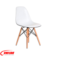 SILLAS EAMES RIOS UNICAN PLASTICO BASE CAÑO Y MADERA