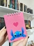 Bloco de notas A6 - Stitch Rosa
