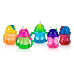Nuby - Vaso con manijas y sorbete antiderrame
