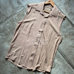 Camisa HQSF lino sin mangas - comprar online