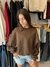 Buzo clasico marron talle unico