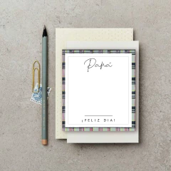 KIT DÍA DEL PADRE . CUADRILLÉ . Tags + Tarjetas para mensaje en internet