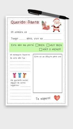CARTITAS PARA SANTA IMPRIMIBLE (dis.1) - comprar online