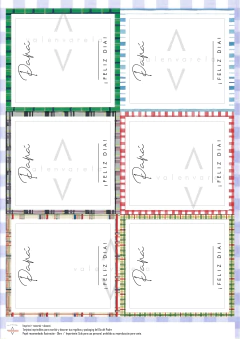 KIT DÍA DEL PADRE . CUADRILLÉ . Tags + Tarjetas para mensaje - comprar online
