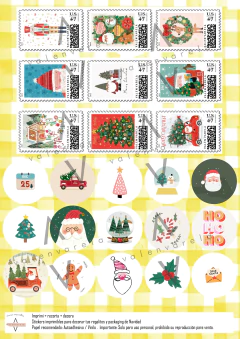 STICKERS IMPRIMIBLES . NAVIDAD . - tienda online