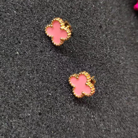 Aretes trébol pink