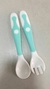 KIT GARFO E COLHER DE PLASTCO VERDE
