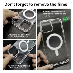Capa magnética transparente para carregador sem fio magsafe