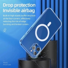 Capa magnética transparente para carregador sem fio magsafe