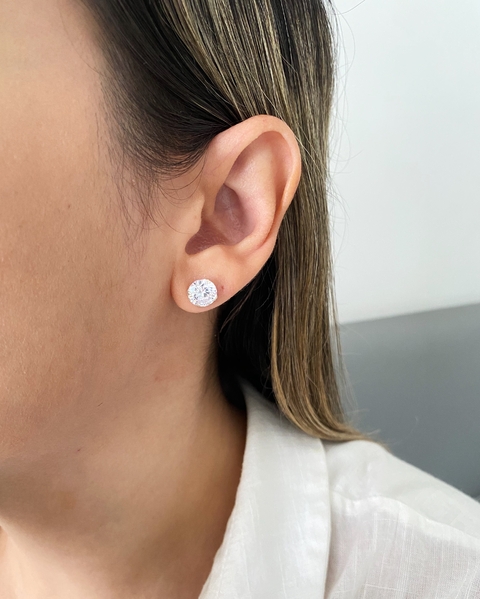 Brinco de Prata Ponto de Luz Extra G