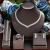 Nupcial Zirconia Conjuntos De Jóias Para Mulheres, Festa De Luxo, Dubai, Nigéria, Chapeamento De Platina, CZ Cristal, Casamento, 4Pcs - comprar online