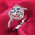 Lmnzb-anel de luxo de prata esterlina 925 para mulheres 1 quilate anel de diamante de zircônia noivado aliança de casamento jóias presente de aniversá - comprar online