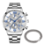 Relógio de pulso masculino de quartzo em aço inoxidável, Relógios masculinos, Pulseira de prata, Relógio luminoso, Calendário - MEGA  SEDUÇAO