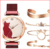 5 pçs conjunto de luxo feminino relógios rosa pulseira de ouro conjunto gato padrão ímã relógio de quartzo senhoras pulseira relógio de pulso relogio - loja online