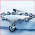 pulseiras feminina acessorios femininos pulseira feminina pedras naturaAmor de luxo trançado folha pulseira charme cristal pulseiras de casamento para